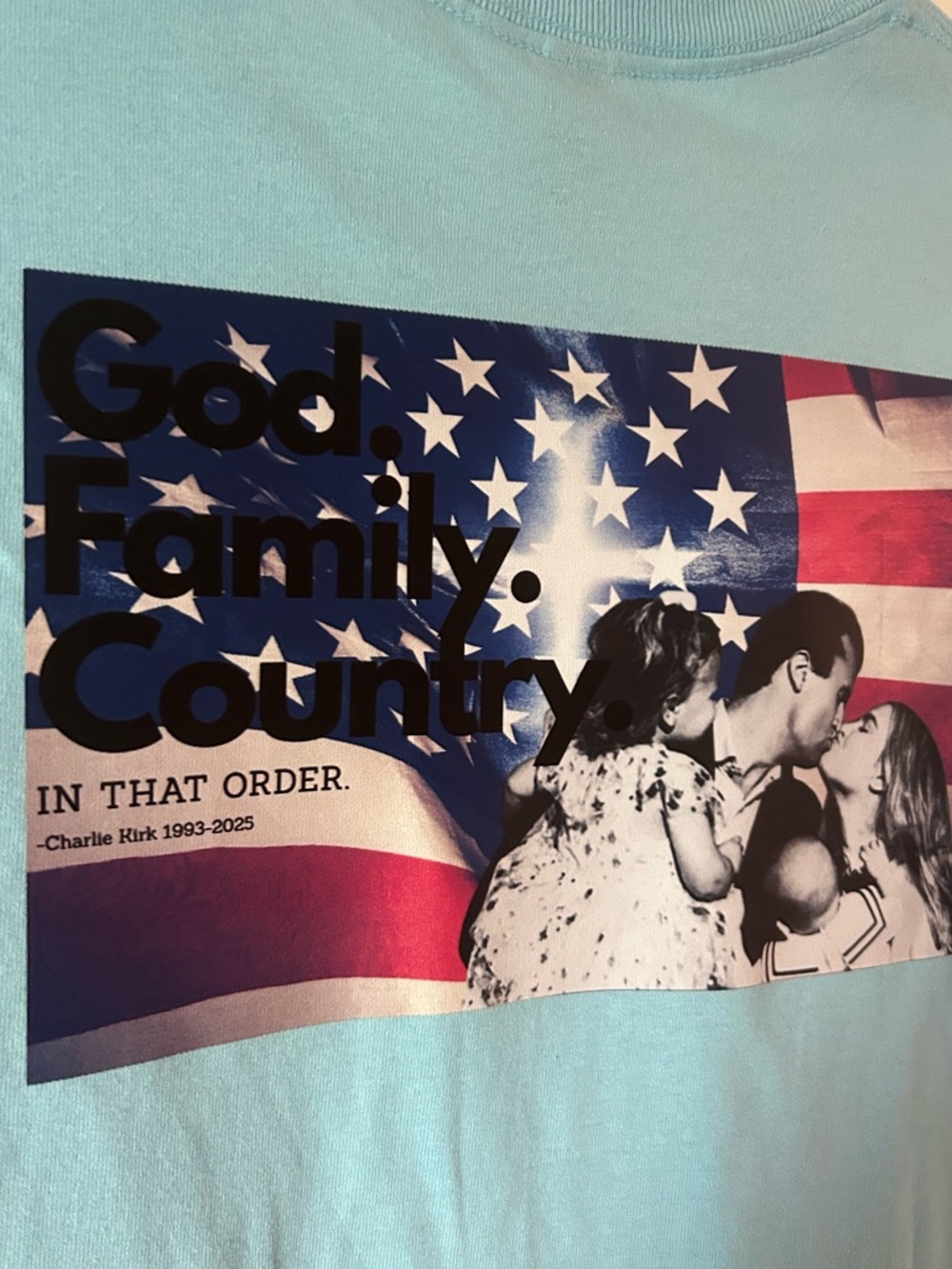 Charlie Kirk graphic tee